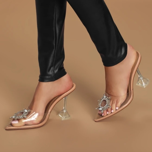 Nude rhinestone heels - Picture 2 of 2